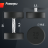 Гантель круглая UNIX FIT PRO обрезиненная 25 кг, 2 шт. DBRND25PBKx2